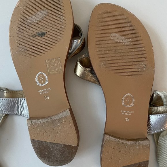 Sarah Flint Gold and Silver Sandals - Picture 6 of 6